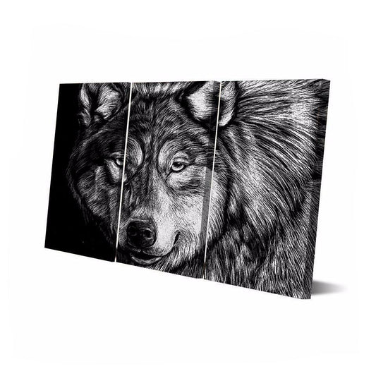 Black & White Wolf | tableau | STIKEO.COM