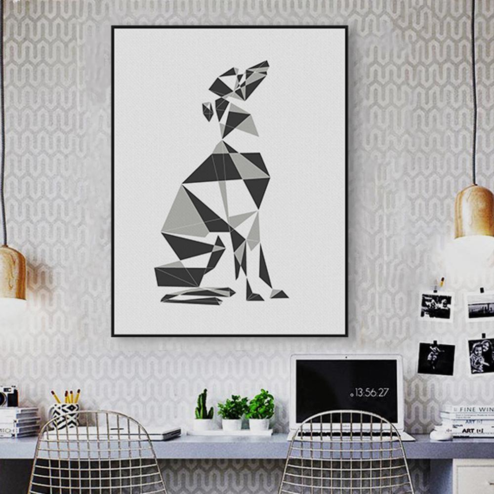 "Abstract Geometric Greyhound" | poster | STIKEO.COM