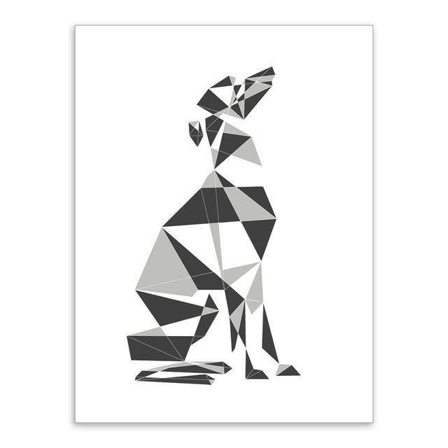 "Abstract Geometric Greyhound" | poster | STIKEO.COM