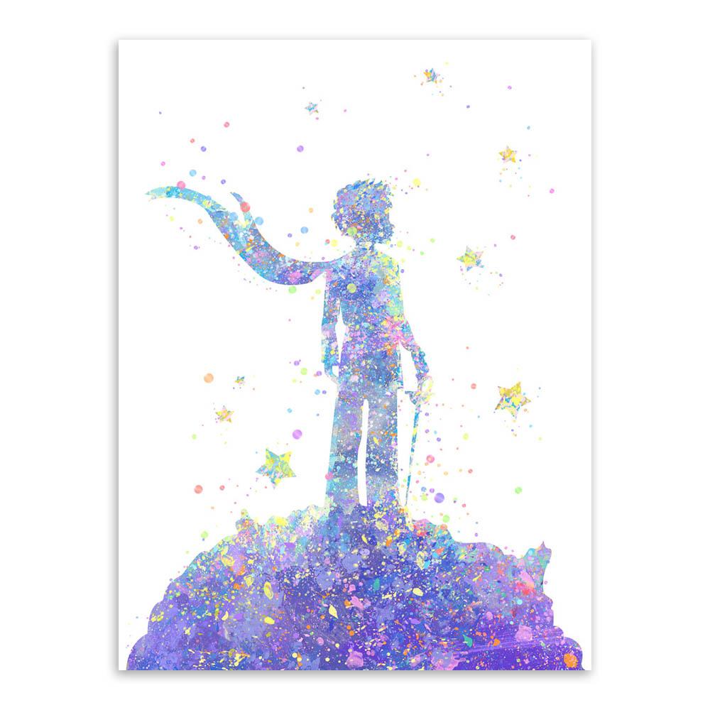 Watercolor Little Prince | poster | STIKEO.COM