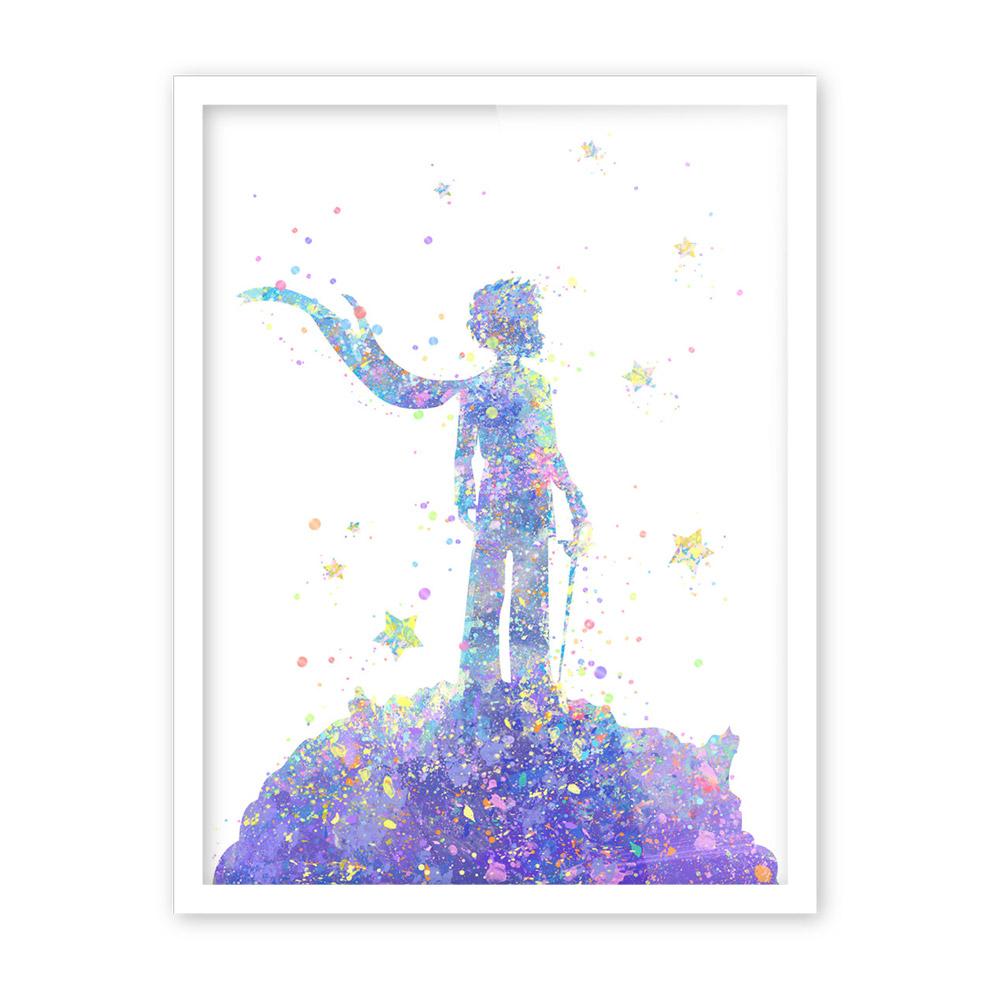 Watercolor Little Prince | poster | STIKEO.COM