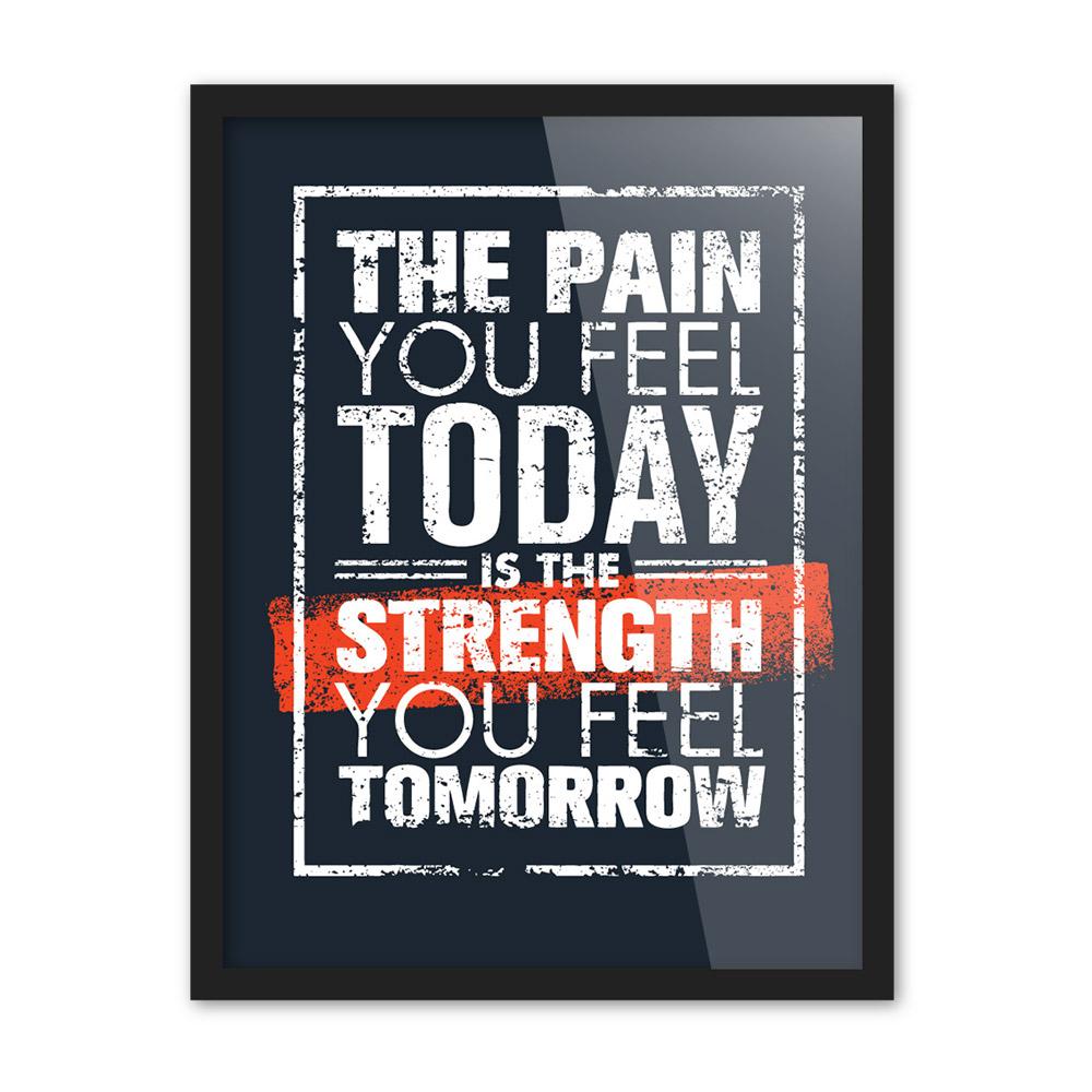 "The pain you feel today is the strenght tomorrow" | poster | STIKEO.COM