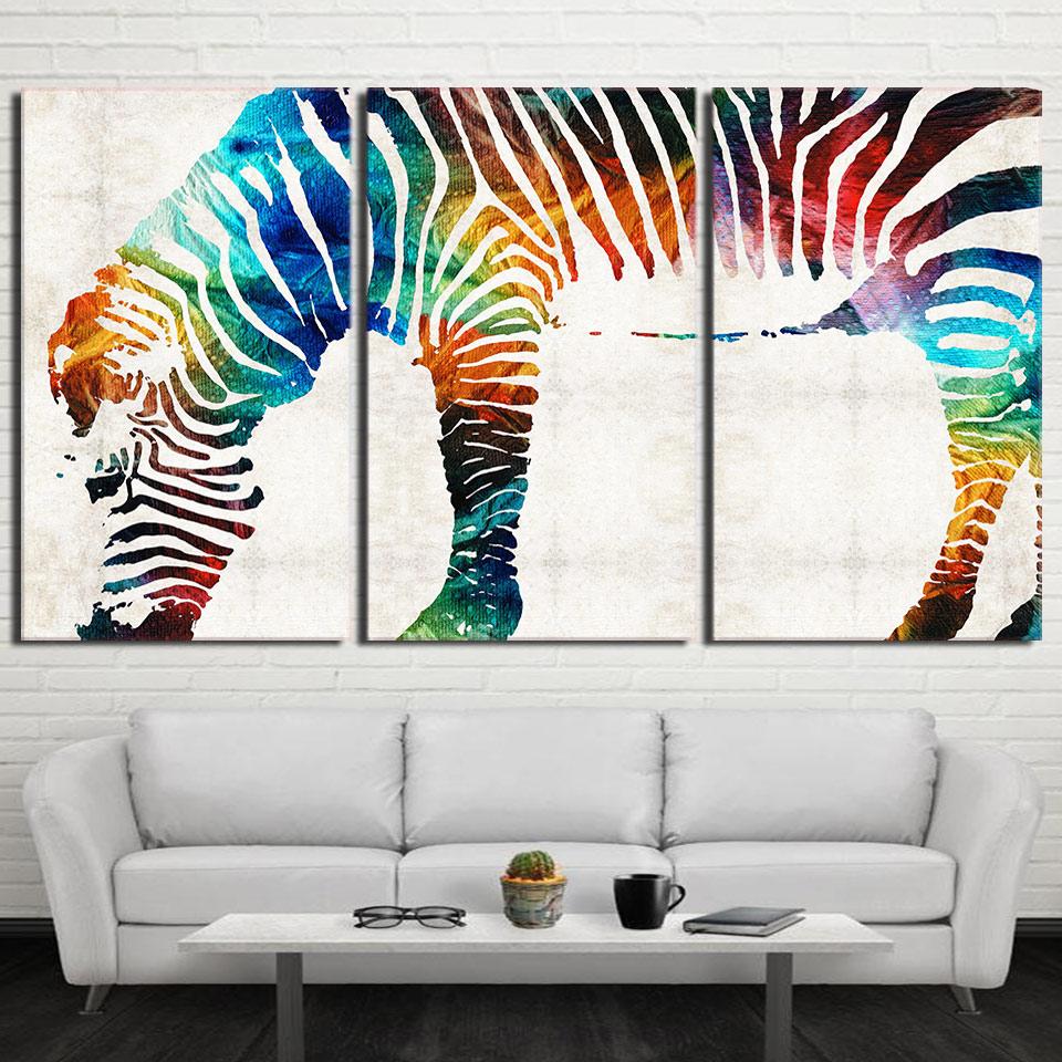 Colorful Zebra | tableau | STIKEO.COM