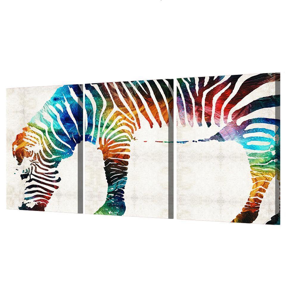 Colorful Zebra | tableau | STIKEO.COM