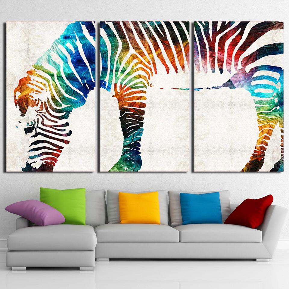 Colorful Zebra | tableau | STIKEO.COM