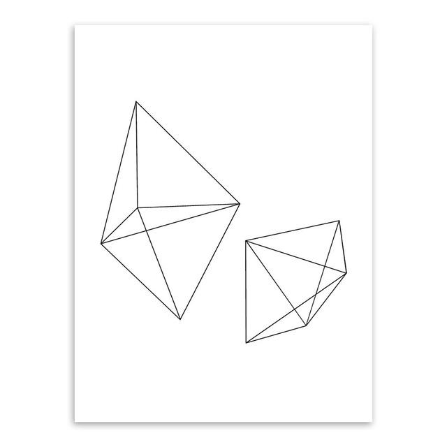 "Minimalist Black Geometric" | poster | STIKEO.COM