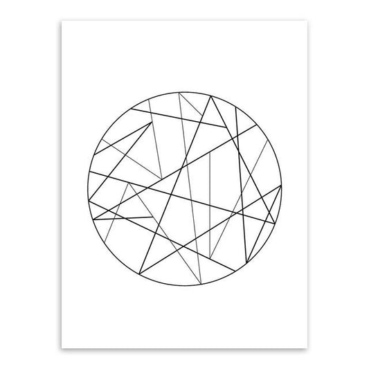 "Minimalist Black Geometric" | poster | STIKEO.COM