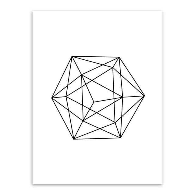 "Minimalist Black Geometric" | poster | STIKEO.COM