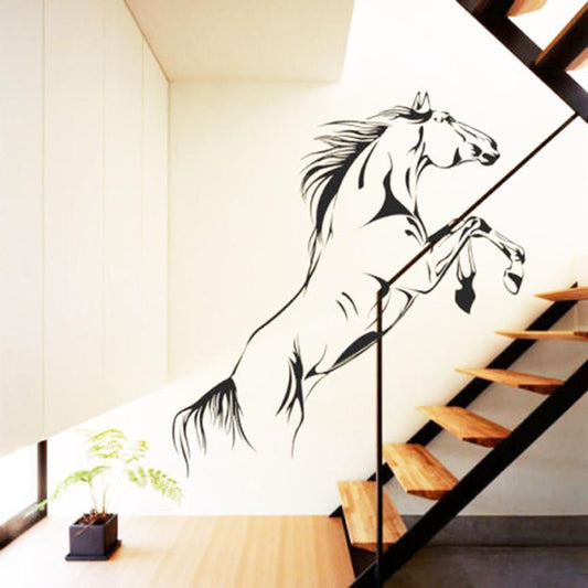 Sticker mural - Black Horse running | sticker mural | STIKEO.COM