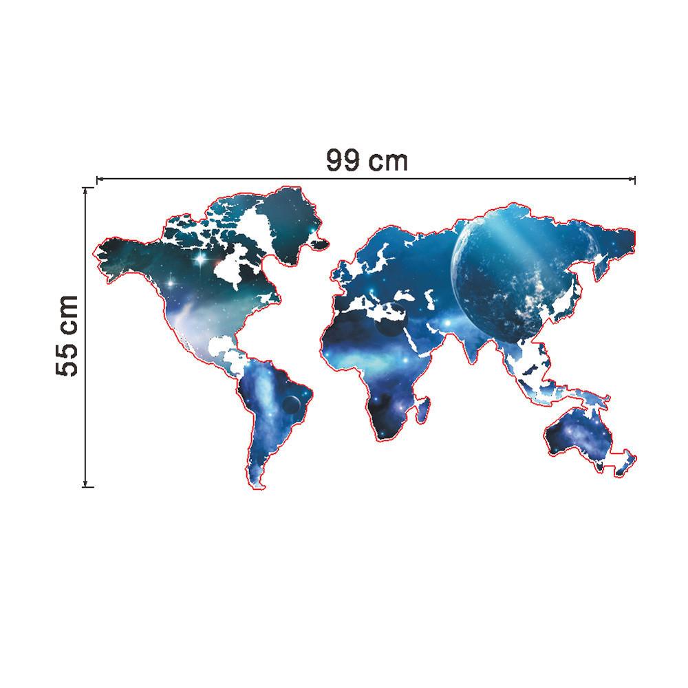 Carte du Monde - Mappemonde - Galaxie | sticker mural | STIKEO.COM