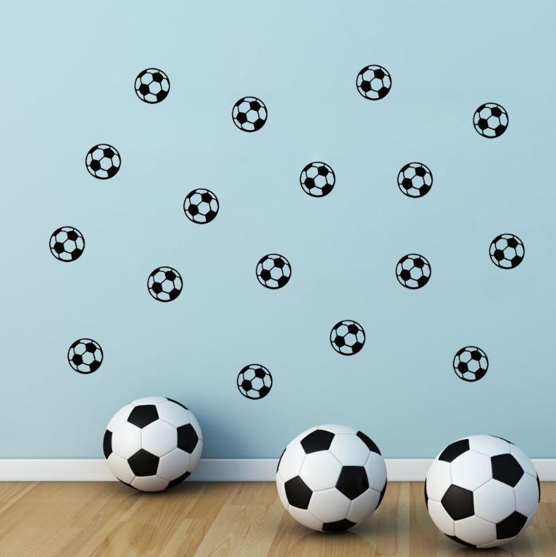 Sticker mural - sport - Ballon de Football - 10 pièces | sticker mural | STIKEO.COM