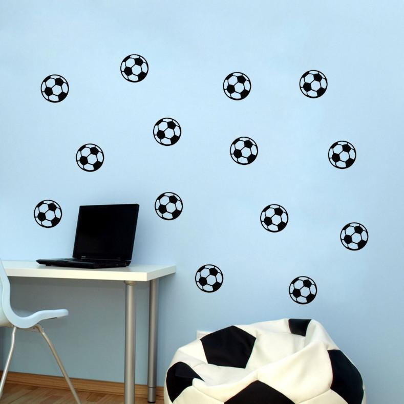 Sticker mural - sport - Ballon de Football - 10 pièces | sticker mural | STIKEO.COM