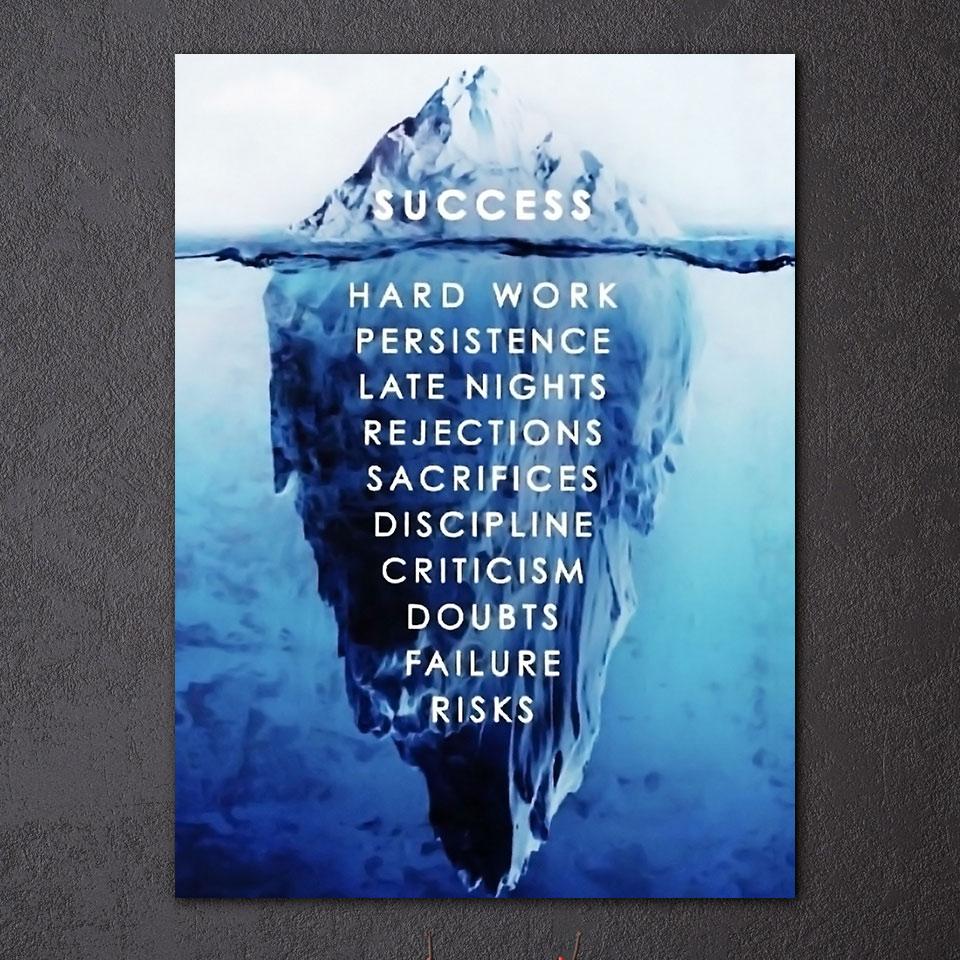 L'iceberg du succès | tableau | STIKEO.COM