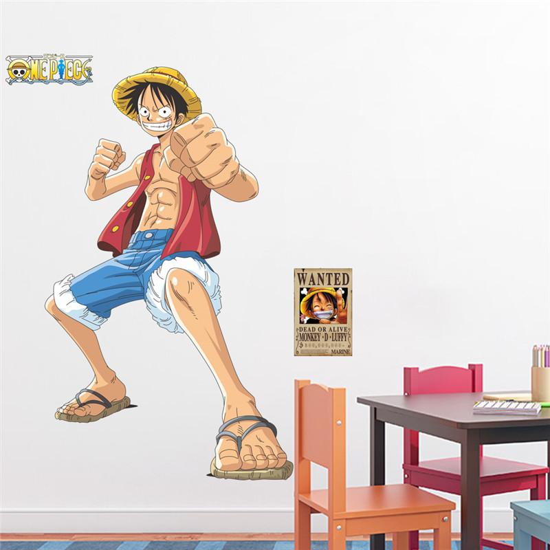 Sticker murale - Mangas - One Piece - Monkey D. Luffy, Pose de combat | sticker mural | STIKEO.COM