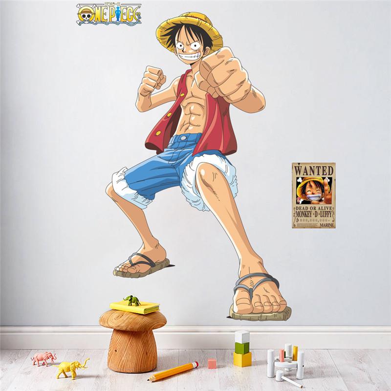 One Piece Luffy Creative Stickers Muraux Sticker Mural Adapté À La