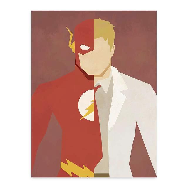 Double face Super Hero - Flash | poster | STIKEO.COM