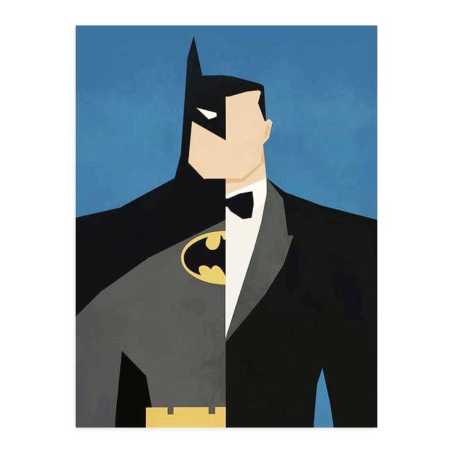 Double face Super Hero - Batman | poster | STIKEO.COM