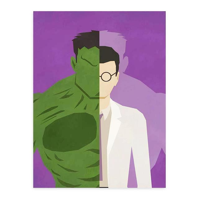 Double face Super Hero - Hulk | poster | STIKEO.COM