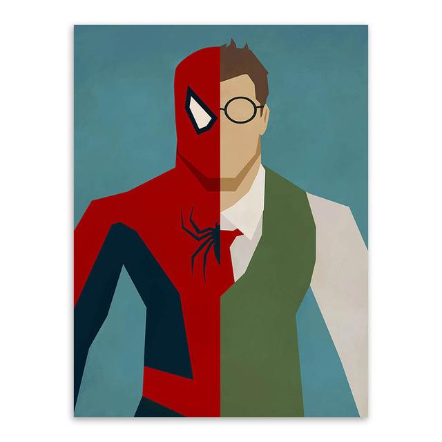 Double face Super Hero - Spiderman | poster | STIKEO.COM