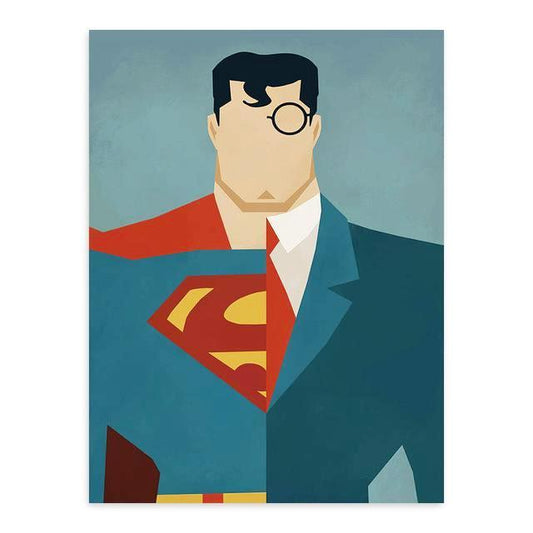 Double face Super Hero - Superman | poster | STIKEO.COM