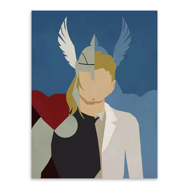 Double face Super Hero -Thor | poster | STIKEO.COM