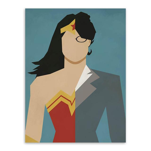 Double face Super Hero - Wonder Woman | poster | STIKEO.COM