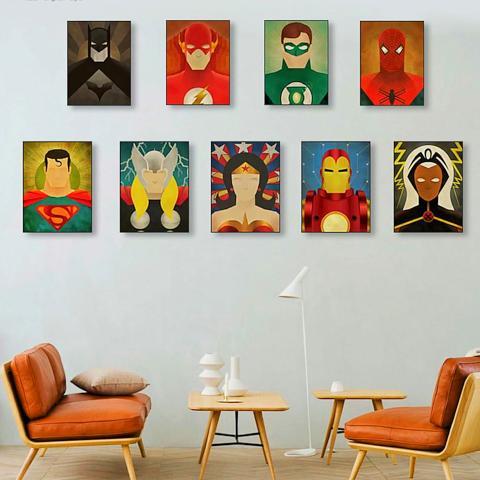 "Super Hero Minimalist Portrait" | poster | STIKEO.COM