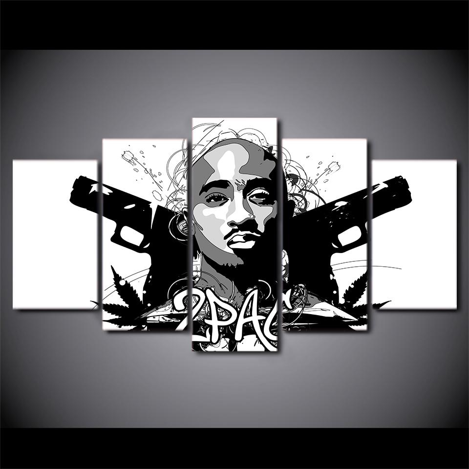 TUPAC Live by Guns | tableau | STIKEO.COM