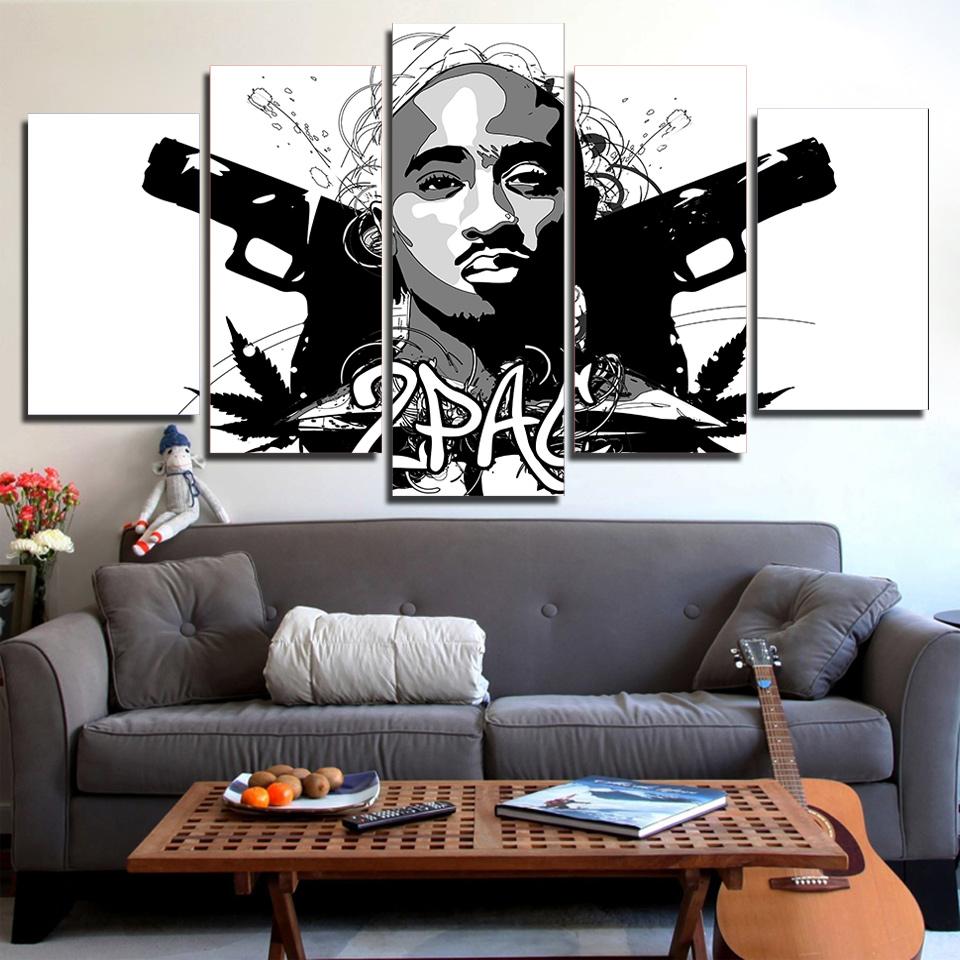 TUPAC Live by Guns | tableau | STIKEO.COM