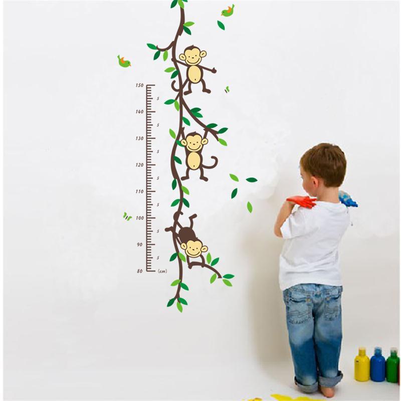 Sticker mural - Toise - 3 Petits Singes | sticker mural | STIKEO.COM