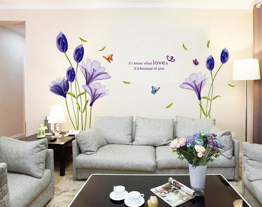 Sticker mural - Tulipes violettes | sticker mural | STIKEO.COM