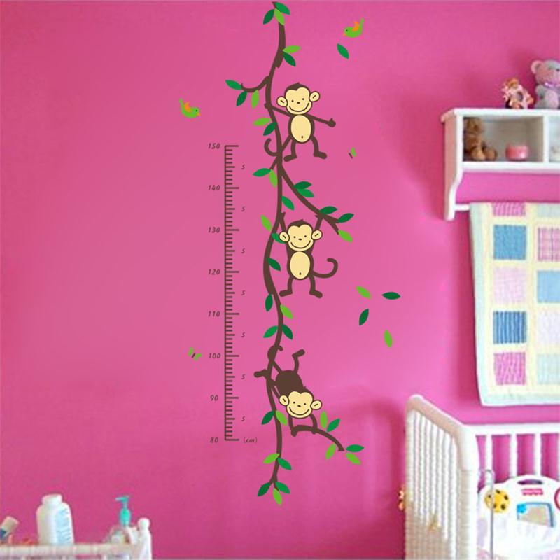 Sticker mural - Toise - 3 Petits Singes | sticker mural | STIKEO.COM