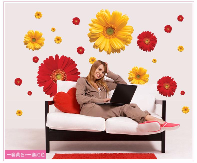 sticker mural - Marguerite du Transvaal - Gerbera | sticker mural | STIKEO.COM