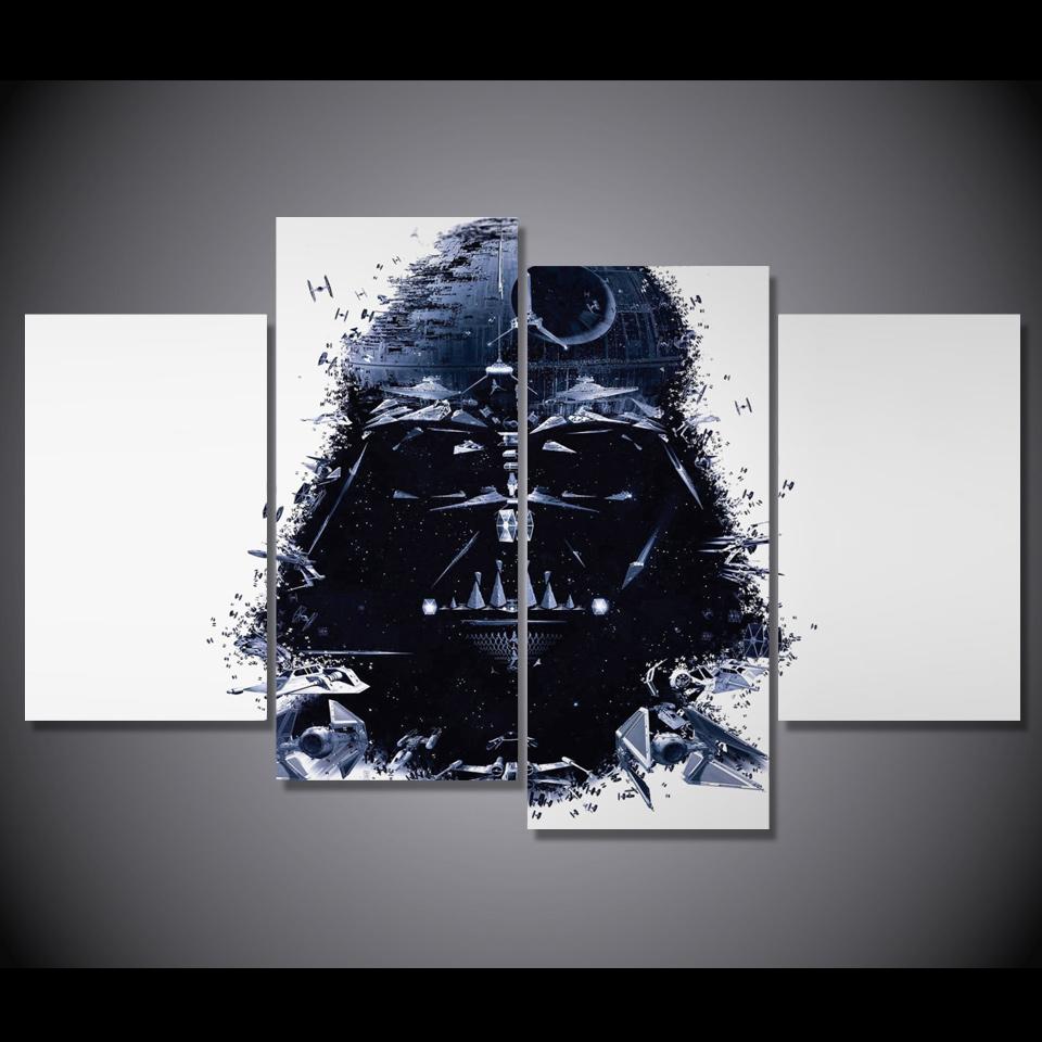 Tableaux sur toile - Set de 4 - Star Wars - Dark vador | tableau | STIKEO.COM