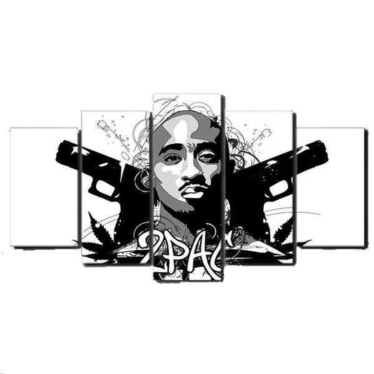 TUPAC Live by Guns | tableau | STIKEO.COM